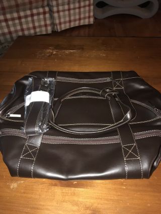 EXTREMELY RARE LIMITED EDITION TESLA LEATHER DUFFEL BAG - DARK BROWN 10