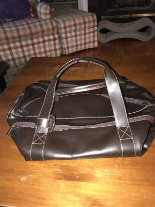 EXTREMELY RARE LIMITED EDITION TESLA LEATHER DUFFEL BAG - DARK BROWN 2