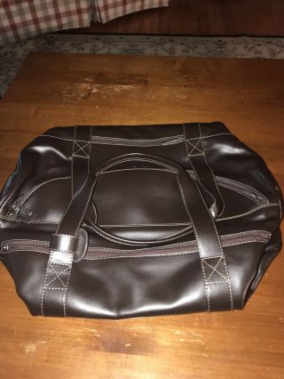 EXTREMELY RARE LIMITED EDITION TESLA LEATHER DUFFEL BAG - DARK BROWN 3