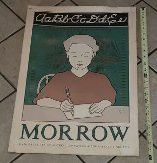 George Morrow Designs Micro Computer Large 16x24 " Dealer Store Poster Vintage