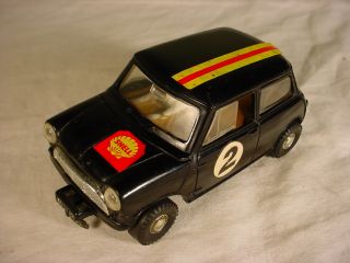 Vintage Australian Scalextric Mini Cooper C76 Fwd Black Vg Slot Car