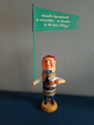(vtg) 1959 Blatz Beer Can Man Figure Back Bar Statue Milwaukee Advertising (nos)