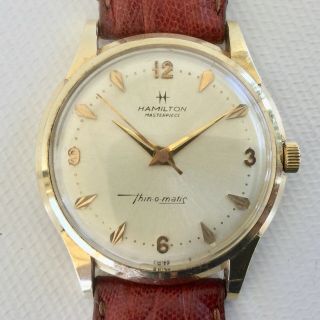 C.  1966 Vtg Hamilton Thin - O - Matic 14k Solid Yellow Gold Automatic Watch