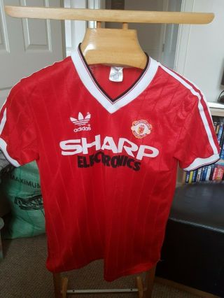Rare Old Manchester United 1982 Football Shirt Size Medium