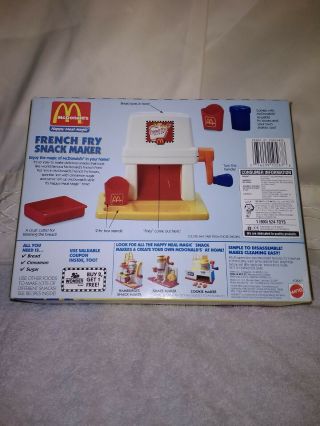 Vintage 1993 McDonald ' s French Fry Snack Maker Happy Meal Magic NIB 2