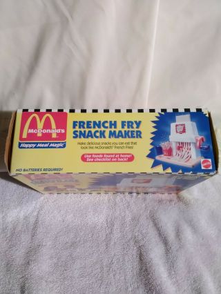 Vintage 1993 McDonald ' s French Fry Snack Maker Happy Meal Magic NIB 5