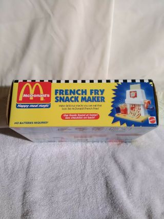 Vintage 1993 McDonald ' s French Fry Snack Maker Happy Meal Magic NIB 6