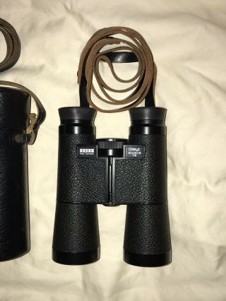Vintage Zeiss Dyalit 10x40 B Binoculars & Leather Case West Germany 2