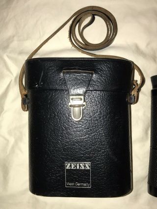Vintage Zeiss Dyalit 10x40 B Binoculars & Leather Case West Germany 3