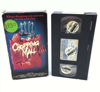 Rare Vintage Horror Chopping Mall 1986 Lightning Video Vhs Jim Wynorski Gore
