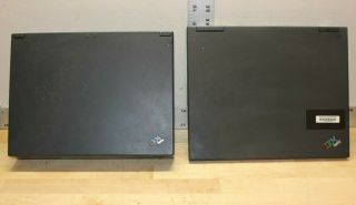 Two Vintage IBM Thinkpad 2635 And 2648 Laptop Computers With Charger & Software 6