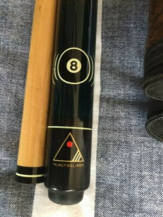 Palmer Pool Cue Rare Eight Ball With Vintage Case