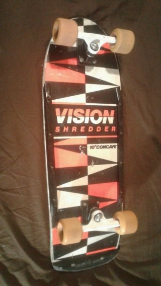 Vintage Vision Shredder Complete Skateboard - Orange - With Shredder Wheels