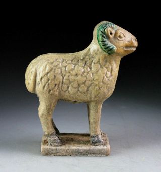 Sc Rare Chinese Ming Dynasty Tomb Pottery Figure Of A Sheep