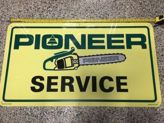 Rare Vintage Pioneer Chainsaw Dealership Sign Nos
