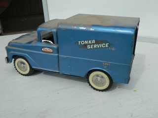 Vintage Tonka Service Truck,  Pressed Steel Toy Vehicle Collectors Rare