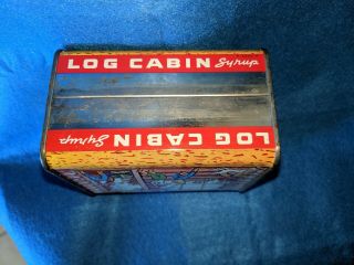 VINTAGE TOWLE ' S LOG CABIN SYRUP TIN STOCKADE SCHOOL.  594 - T 2