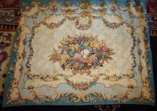 Vintage J.  Pansu Paris Tapestry 1033 Bouquet Trianon Leman Tapestry Wall Hanging