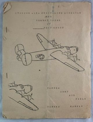 Wwii Pilot Book Schedule For Combat Crews / Topeka Army Airfield Kansas