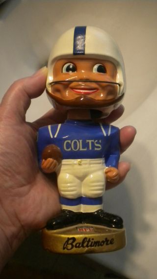 Vintage Baltimore Colts NFL BOBBLEHEAD Nodder Sports Specialties L.  A.  67 - Calif. 3