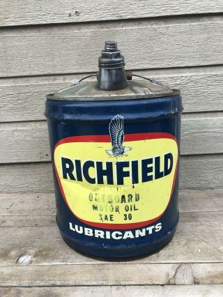 Vintage Richfield Oil Co.  5 Gal.  Can - Empty 2