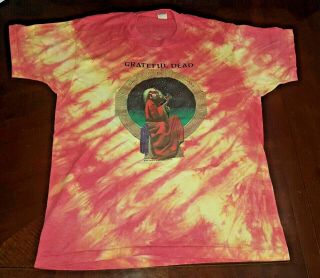 Rare Vintage 1987 Grateful Dead Blues For Allah Tie Dye T - Shirt L