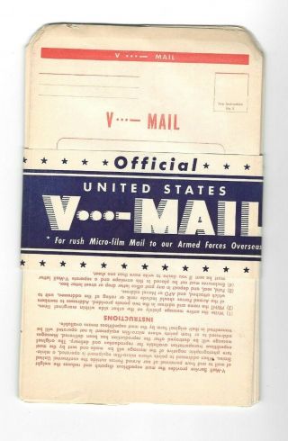 Pack Of 15 Vintage Ww Ii Era Victory V - Mail Envelopes