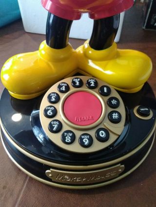 Vintage Disney Mickey Mouse 1997 Telemania Telephone Rotary Phone. 8