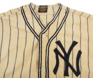 NY Yankees Empire Brand Child ' s Wool Baseball Uniform Circa 1950 ' s Rare Vintage 5