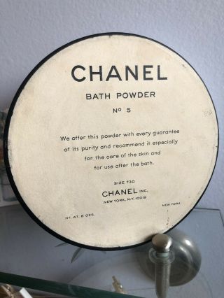 Vintage Chanel No 5 Bath Powder 8 Oz Perfumed Dusting Powder Size 730 York