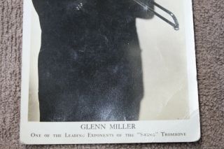 Pre to Early WW2 Era Photograph Card of Glenn Miller w/His Trombone 3