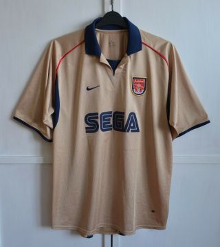 Arsenal London 2001 2002 Vintage Away Football Shirt Soccer Jersey Sega Nike Xxl