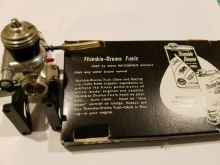 Vintage Cox Thimble Drome Medalliion.  049 model airplane engine NOS 4