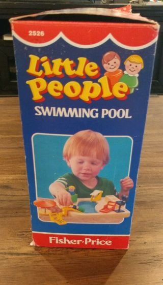 1986 Vintage Fisher Price SWIMMING POOL 2526 COMPLETE 2