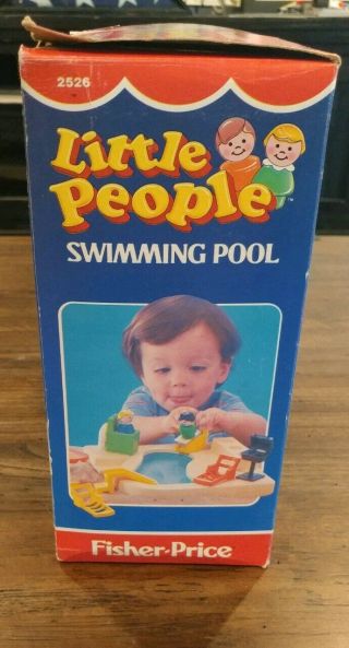 1986 Vintage Fisher Price SWIMMING POOL 2526 COMPLETE 3