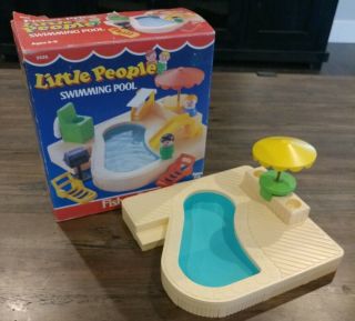 1986 Vintage Fisher Price SWIMMING POOL 2526 COMPLETE 5