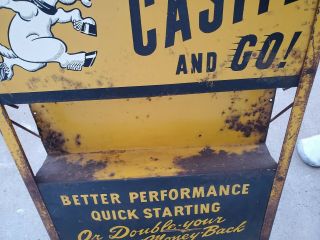 Vintage Casite Can Display Rack Donkey Gas Station Oil 6