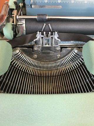 Vintage Smith Corona 5TE Electric Typewriter Green 1950 ' s 5