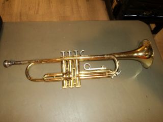 Bundy Trumpet Vincent Bach Selmer Usa Vintage Trumpet No Case School Beginner