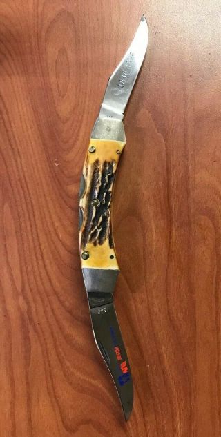 Rare Case Xx Stag Texas Lockhorn Knife Double Lock