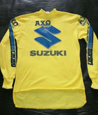 Vintage Motocross Jersey Axo Sport Suzuki Twinshock Evo Retro Mx