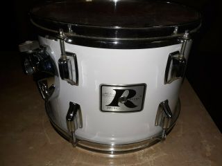 Vintage Rogers Big R 9x13 Tom Drum In White - Beauty