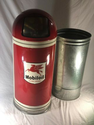Vintage Mobiloil Socony - Vacuum Trash Can
