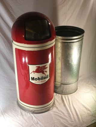Vintage MobilOil Socony - Vacuum Trash Can 2