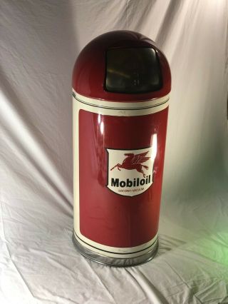 Vintage MobilOil Socony - Vacuum Trash Can 5