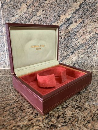 RARE VINTAGE 60s Audemars Piguet Vintage Burgundy Red Watch Box Case Leather Set 10