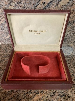 RARE VINTAGE 60s Audemars Piguet Vintage Burgundy Red Watch Box Case Leather Set 11