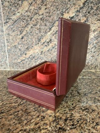 RARE VINTAGE 60s Audemars Piguet Vintage Burgundy Red Watch Box Case Leather Set 5