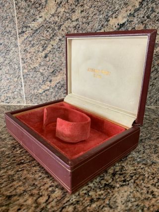 RARE VINTAGE 60s Audemars Piguet Vintage Burgundy Red Watch Box Case Leather Set 7