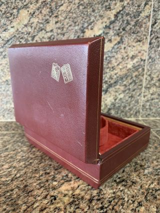 RARE VINTAGE 60s Audemars Piguet Vintage Burgundy Red Watch Box Case Leather Set 8